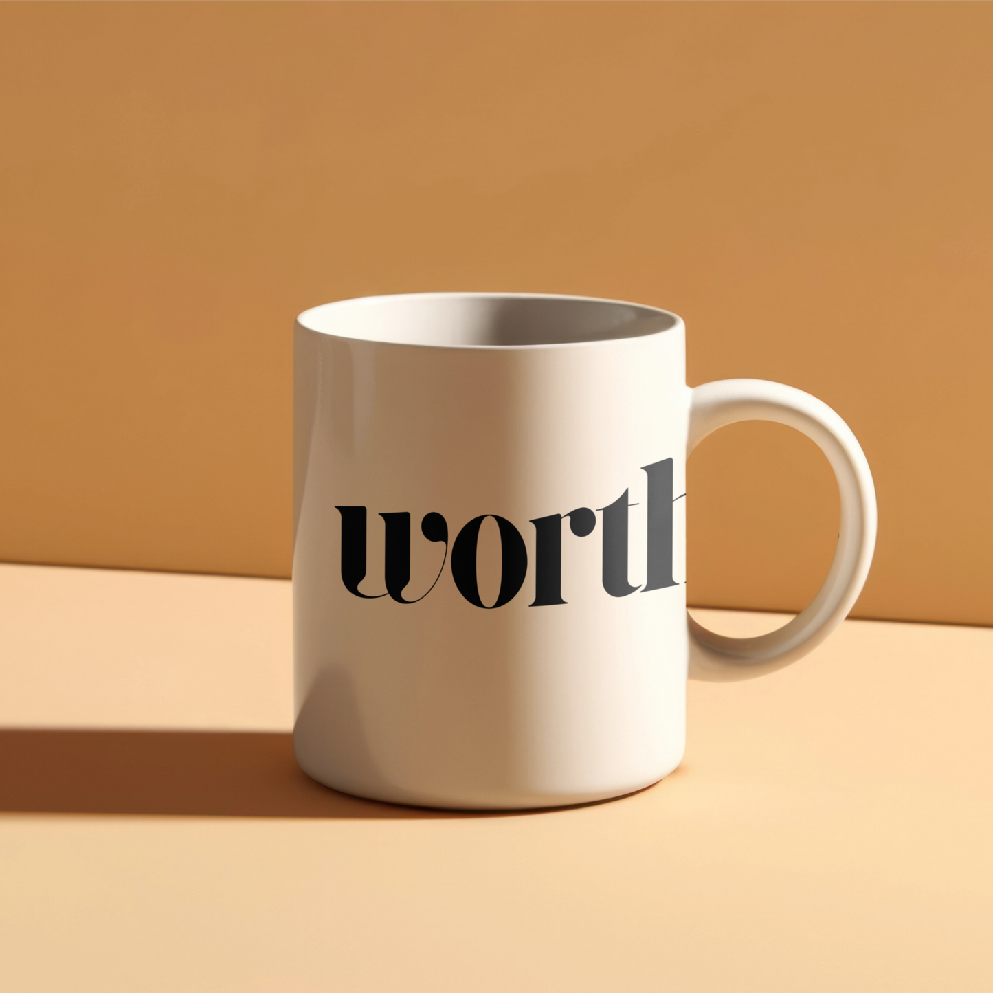 "Worthy." Mug